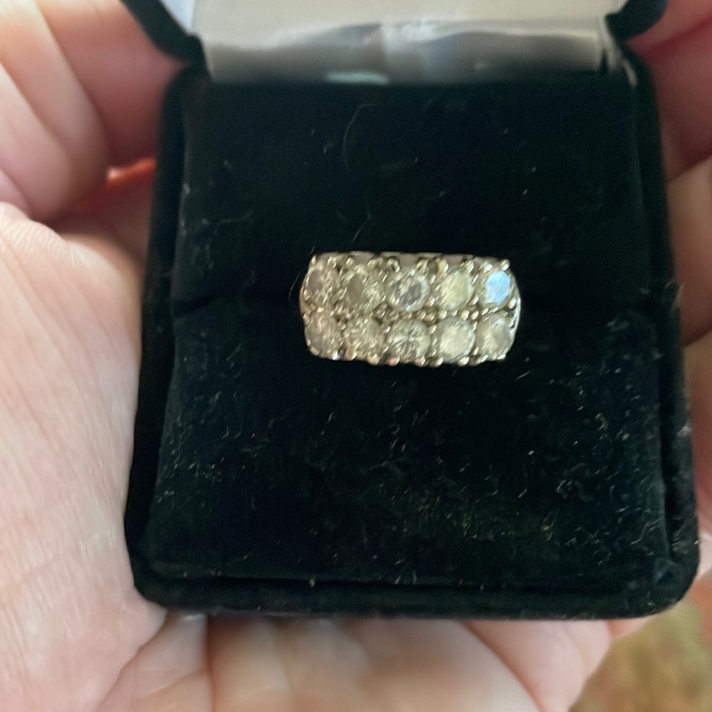 Cubic Zirconia cluster ring